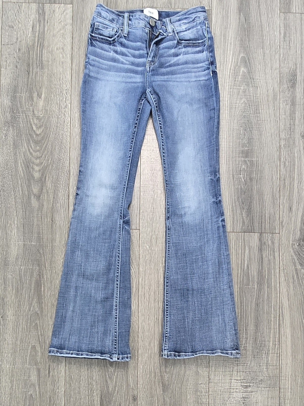 BKE Youth Girls 14R Bootcut Jeans Light Blue Wash Stretch Denim Buckle